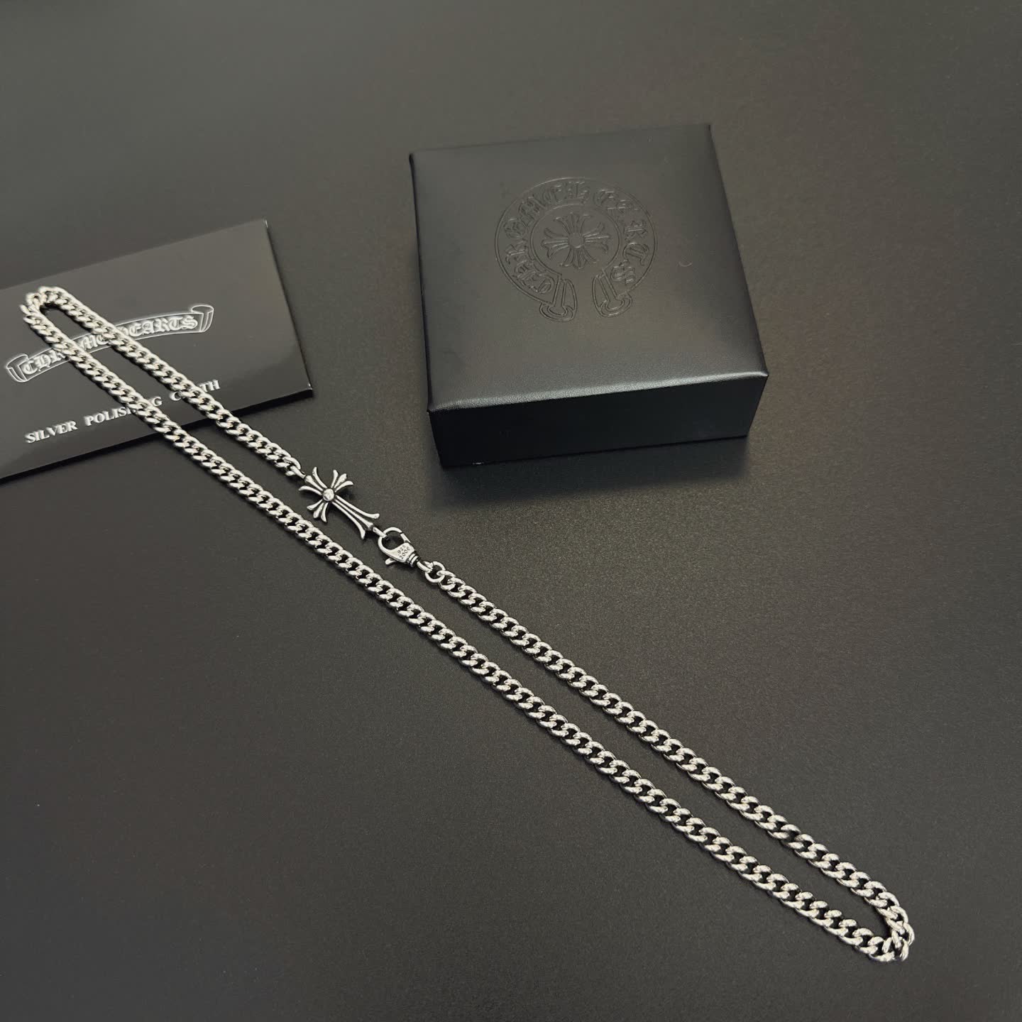Chrome Hearts Silver Chain with Cross Pendant